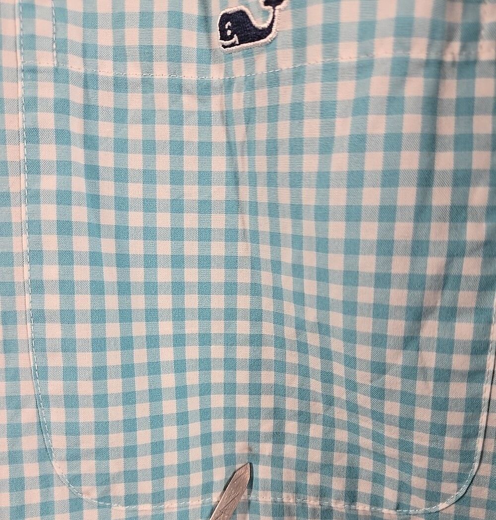 Vineyard Vines Shirt Mens XXL Green Check Tucker Classic Fit Long Sleeve Gingham - Picture 7 of 13